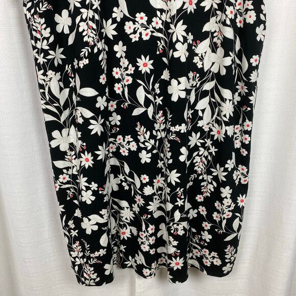 J.Jill Wearever Black&White Floral Shift Dress Sz.XL - Picture 7 of 15